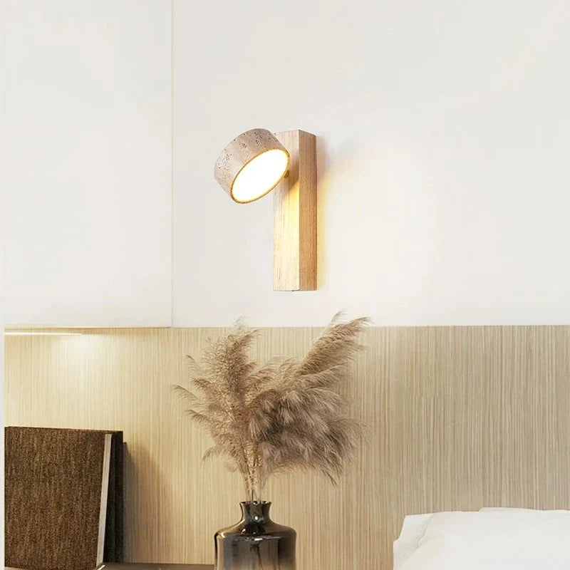 Adjustable Travertine & Wood Wall Light – view 11 | BROKLEN
