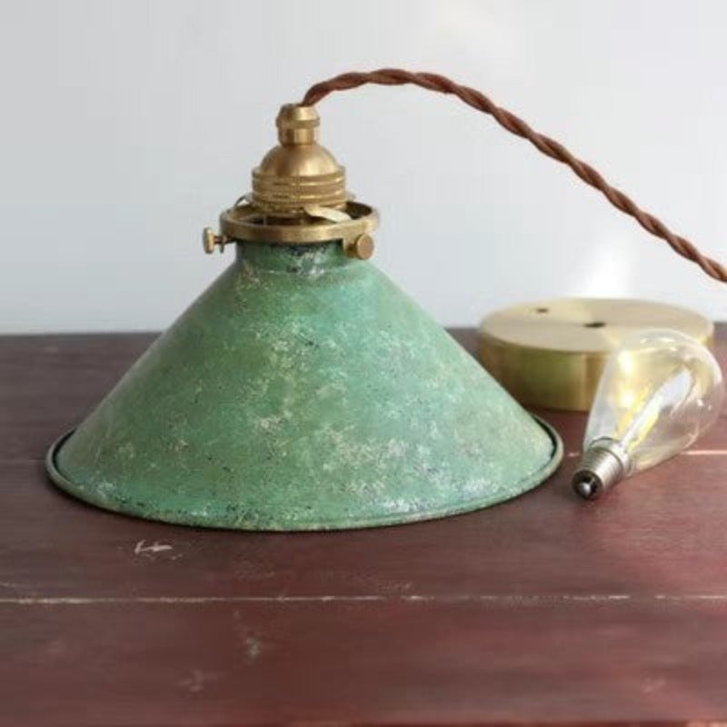Vintage Industrial Cone Pendant Light – view 8 | BROKLEN