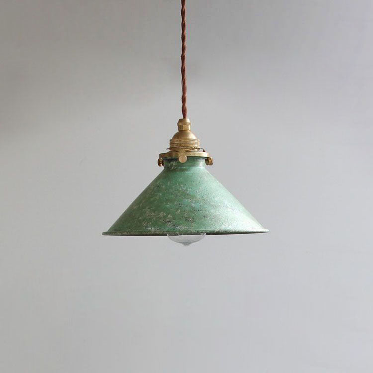Vintage Industrial Cone Pendant Light – view 2 | BROKLEN