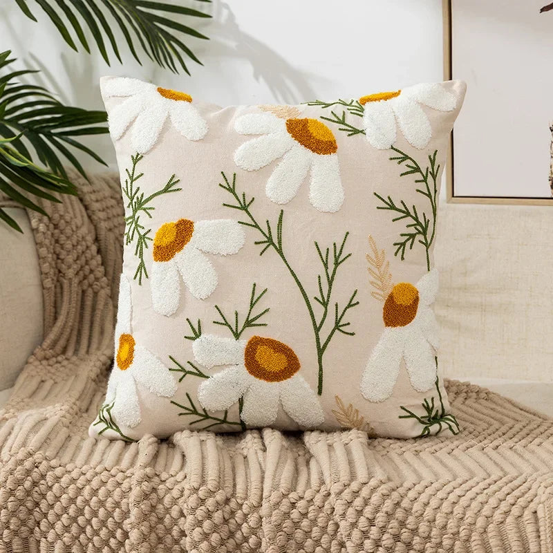 Embroidered Floral Throw Pillow Cover – view 26 | BROKLEN