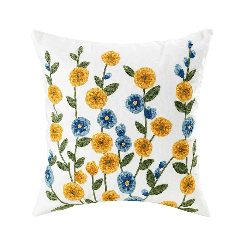 Embroidered Floral Throw Pillow Cover – view 22 | BROKLEN