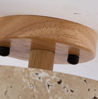 Round Travertine LED Ceiling Light – Japandi – view 6 | BROKLEN