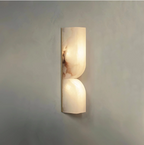 Modern Alabaster Wall Light – Soft Diffused Light – view 3 | BROKLEN