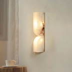 Modern Alabaster Wall Light – Soft Diffused Light – view 4 | BROKLEN
