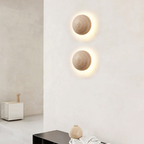 Round Travertine Wall Light – view 6 | BROKLEN