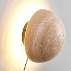 Round Travertine Wall Light – view 9 | BROKLEN