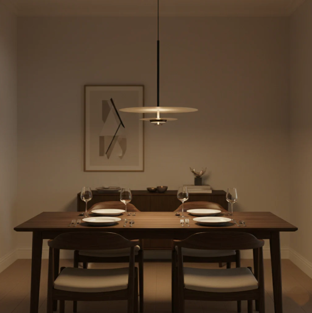 Nordic Minimalist Round LED Pendant Light – view 5 | BROKLEN