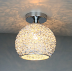 Woven Metal Globe Flush Mount Ceiling Light – view 2 | BROKLEN