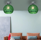 Woven Metal Globe Flush Mount Ceiling Light – view 18 | BROKLEN