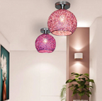 Woven Metal Globe Flush Mount Ceiling Light – view 16 | BROKLEN