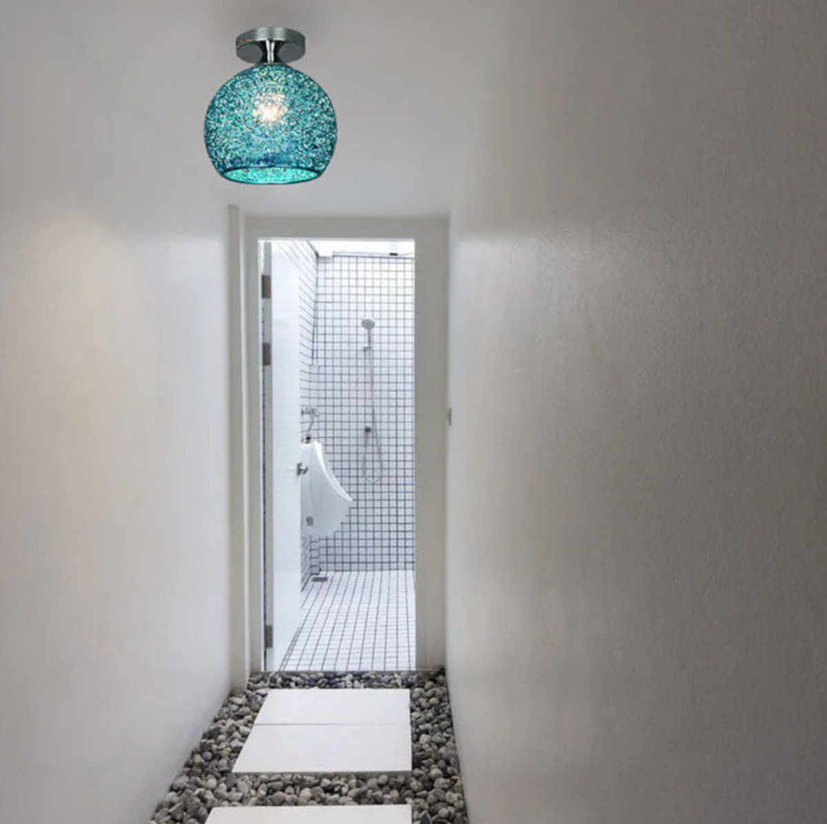 Woven Metal Globe Flush Mount Ceiling Light – view 14 | BROKLEN