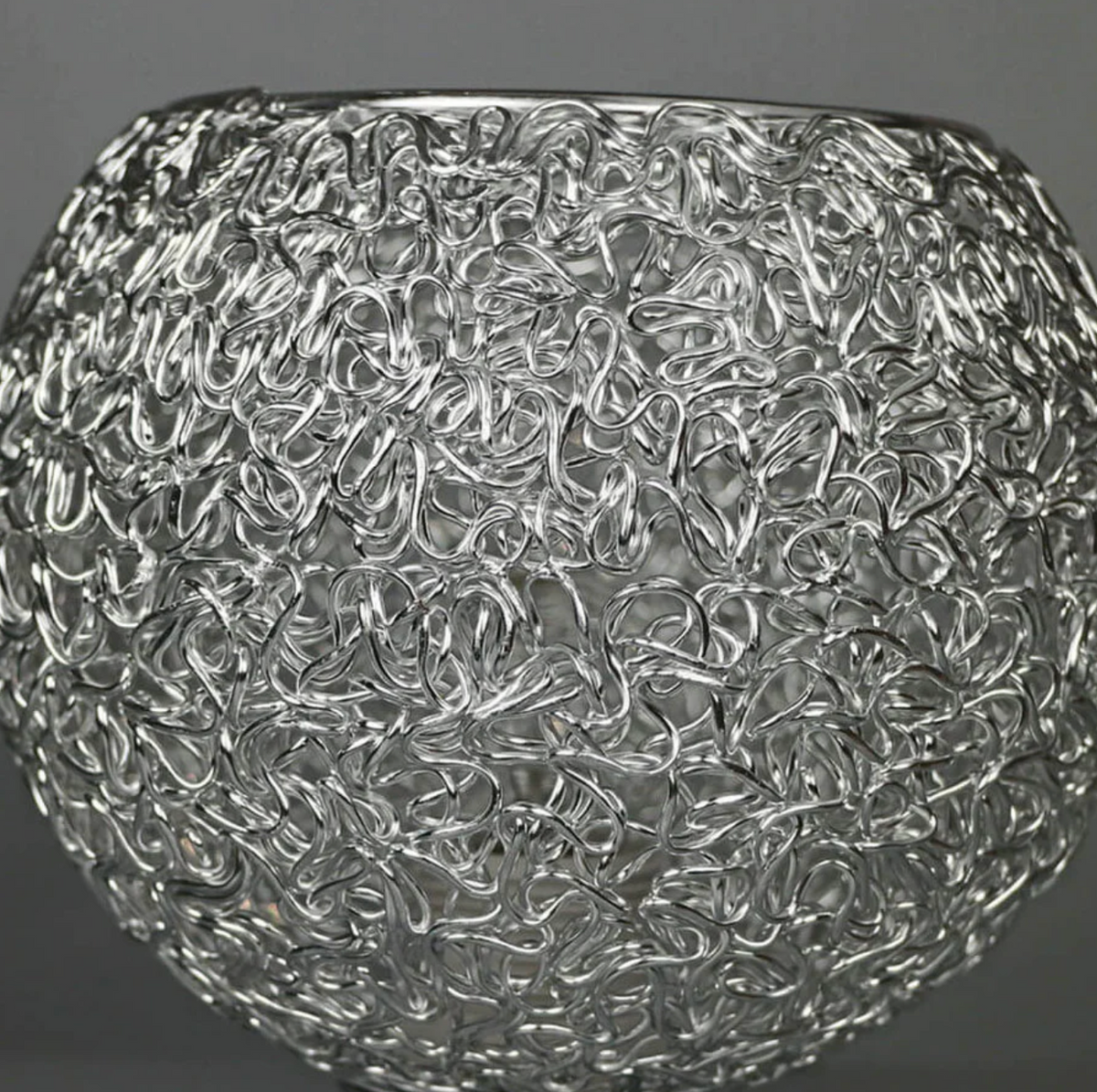 Woven Metal Globe Flush Mount Ceiling Light – view 13 | BROKLEN