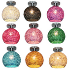 Woven Metal Globe Flush Mount Ceiling Light – view 12 | BROKLEN