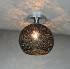 Woven Metal Globe Flush Mount Ceiling Light – view 11 | BROKLEN