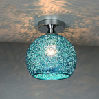 Woven Metal Globe Flush Mount Ceiling Light – view 8 | BROKLEN