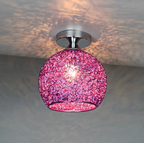 Woven Metal Globe Flush Mount Ceiling Light – view 4 | BROKLEN