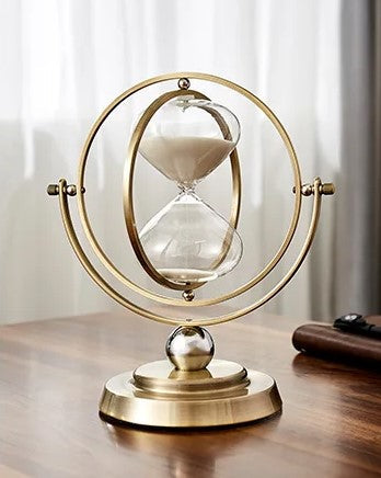 Luxury Hourglass Sand Timer with Metal Frame – view 9 | BROKLEN