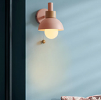 Pull-Chain Wall Sconce with Wooden Accent – view 14 | BROKLEN