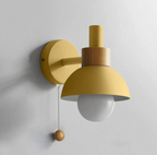 Pull-Chain Wall Sconce with Wooden Accent – view 18 | BROKLEN