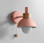 Pull-Chain Wall Sconce with Wooden Accent – view 20 | BROKLEN