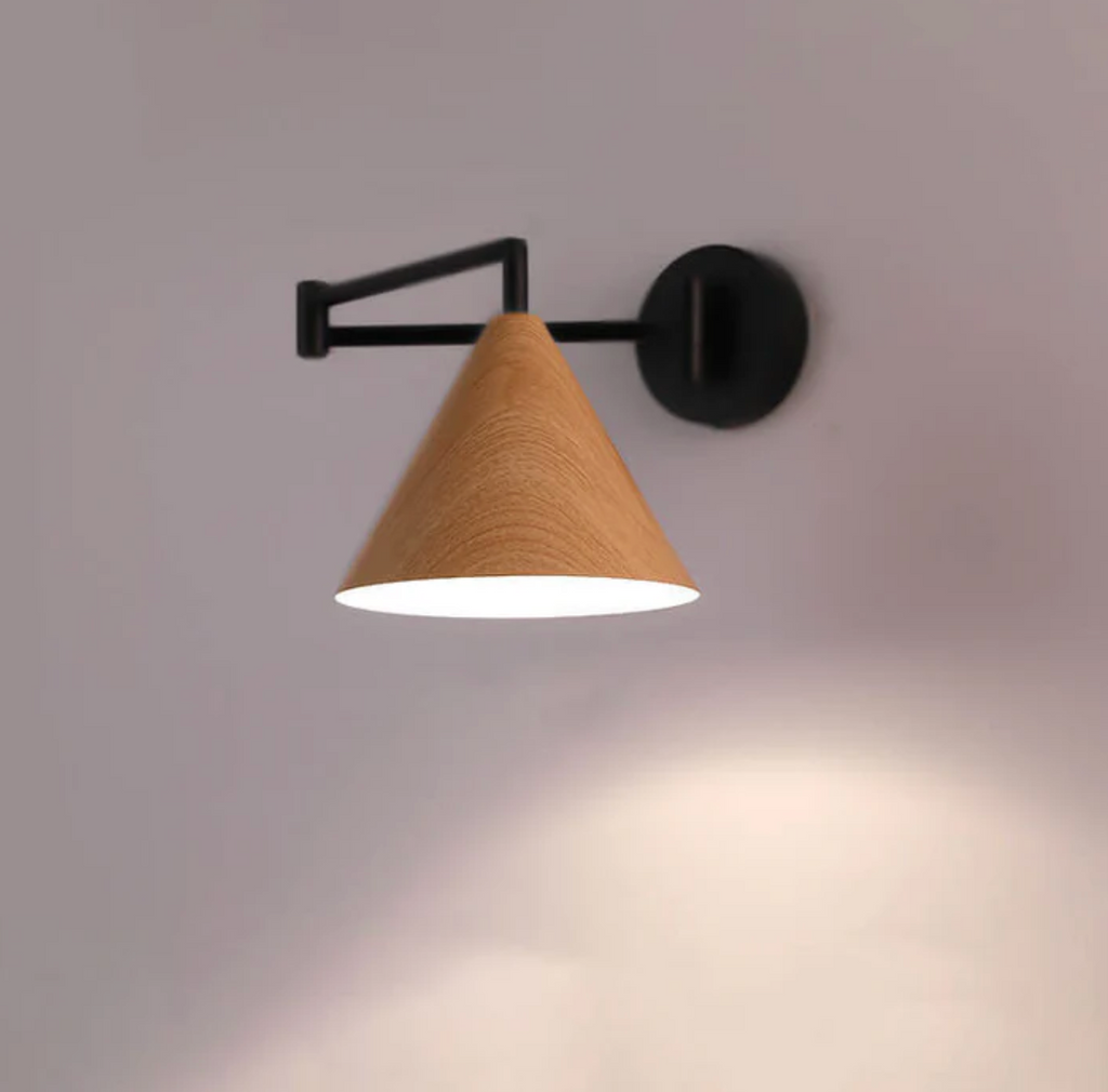 Scandinavian Wooden Cone Wall Sconce – view 13 | BROKLEN