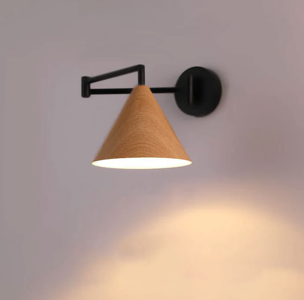 Scandinavian Wooden Cone Wall Sconce – view 14 | BROKLEN