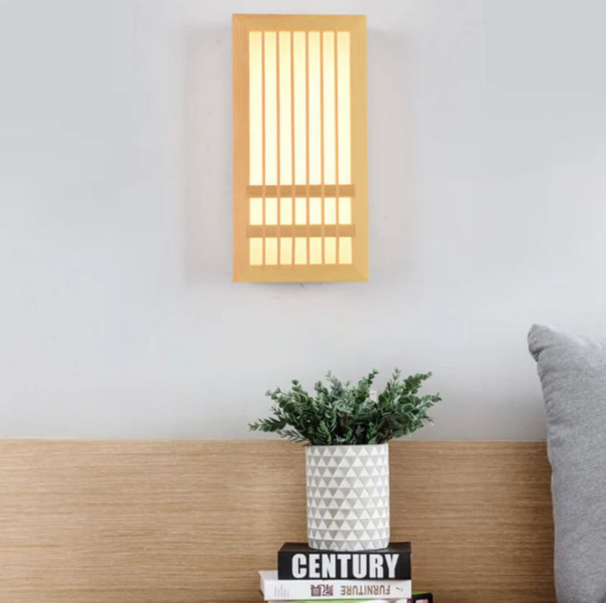 Japandi Wooden Slat LED Wall Light – view 2 | BROKLEN
