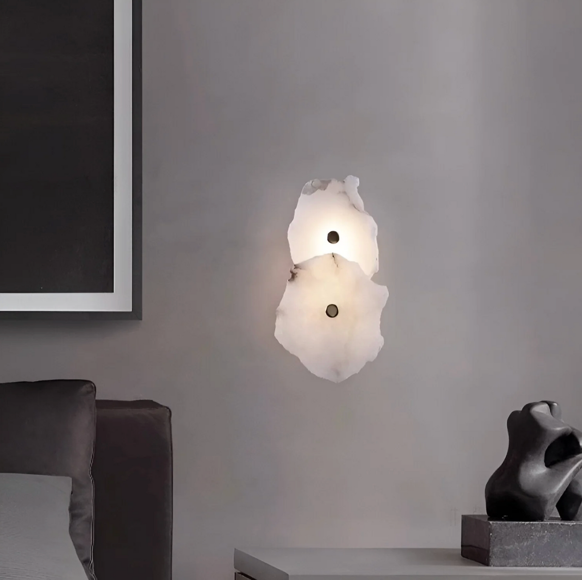 Organic Stone-Look LED Wall Sconce – view 21 | BROKLEN