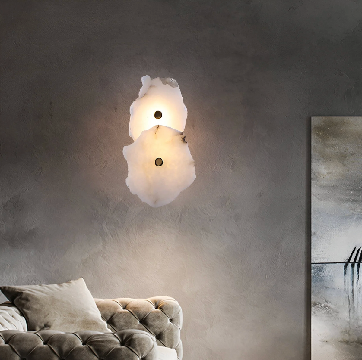 Organic Stone-Look LED Wall Sconce – view 24 | BROKLEN