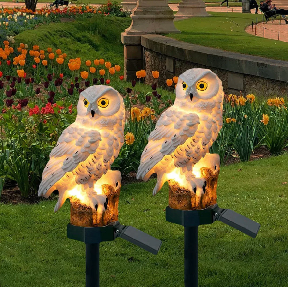 Solar Owl Garden Stake Light – view 4 | BROKLEN