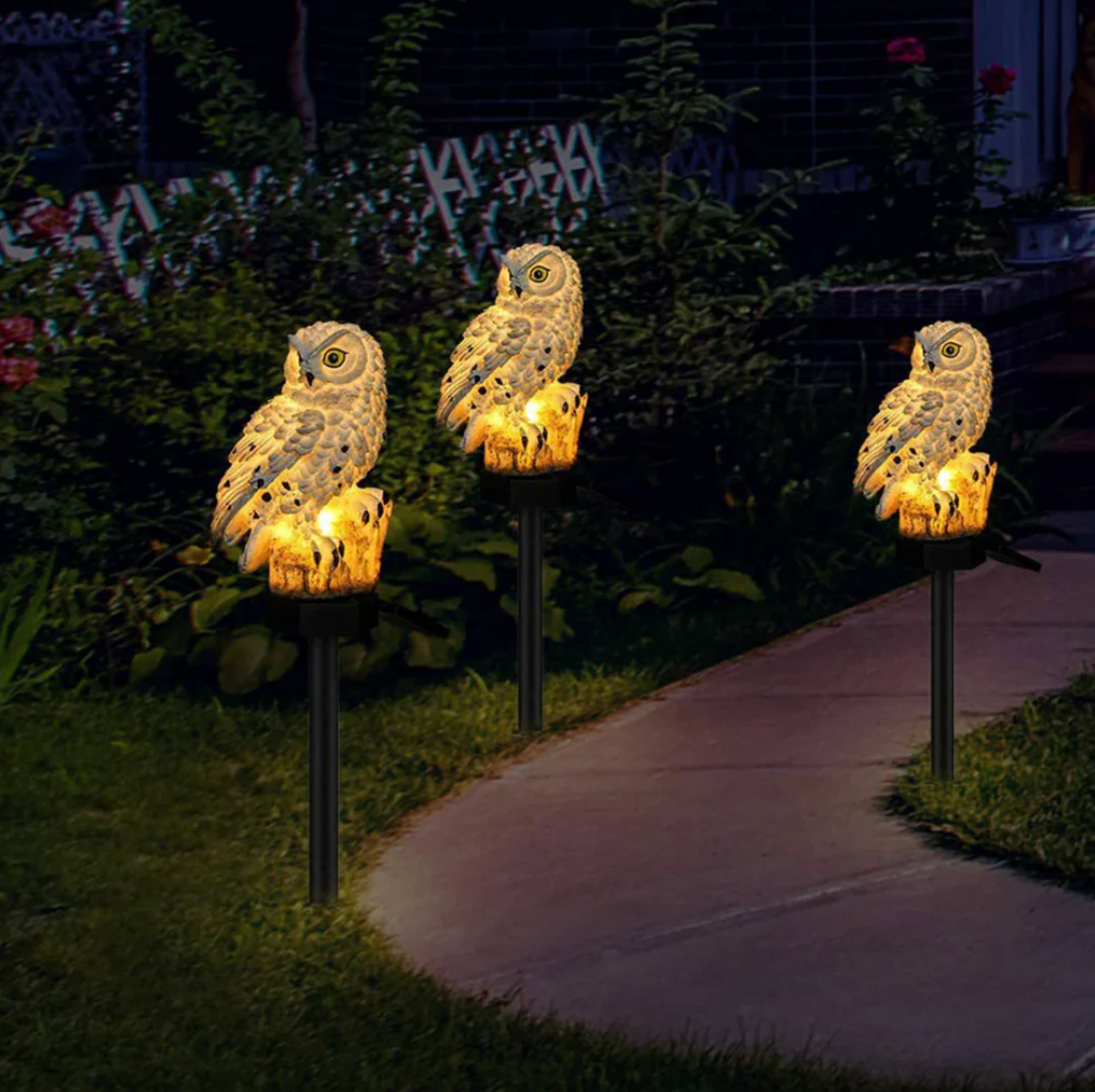Solar Owl Garden Stake Light – view 5 | BROKLEN
