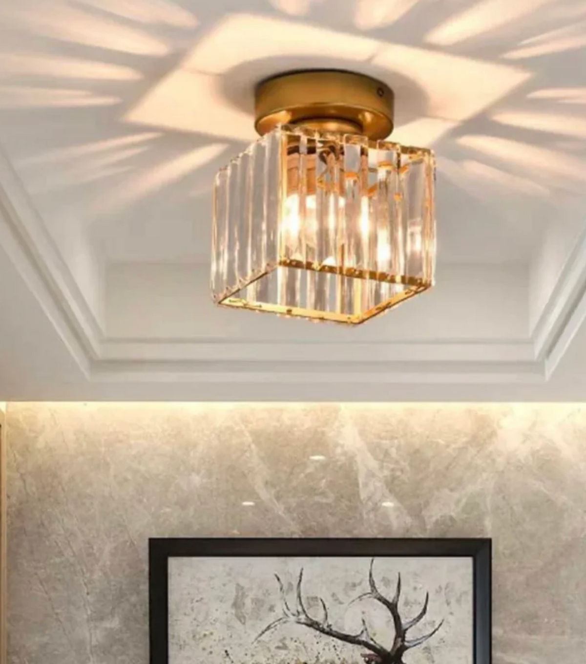 Glam Crystal Flush Mount Ceiling Light – view 21 | BROKLEN