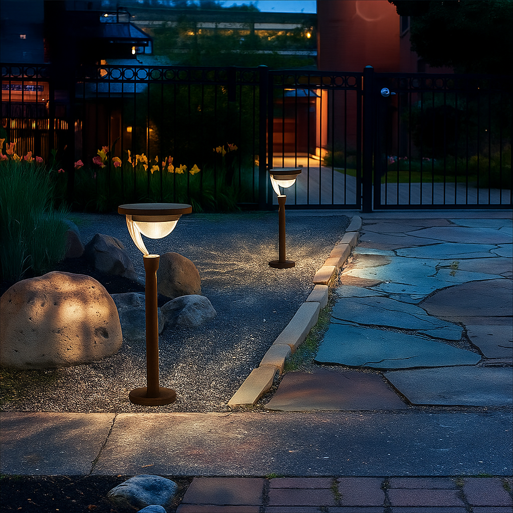 Solar Pathway Light with Decorative Light Pattern – view 4 | BROKLEN