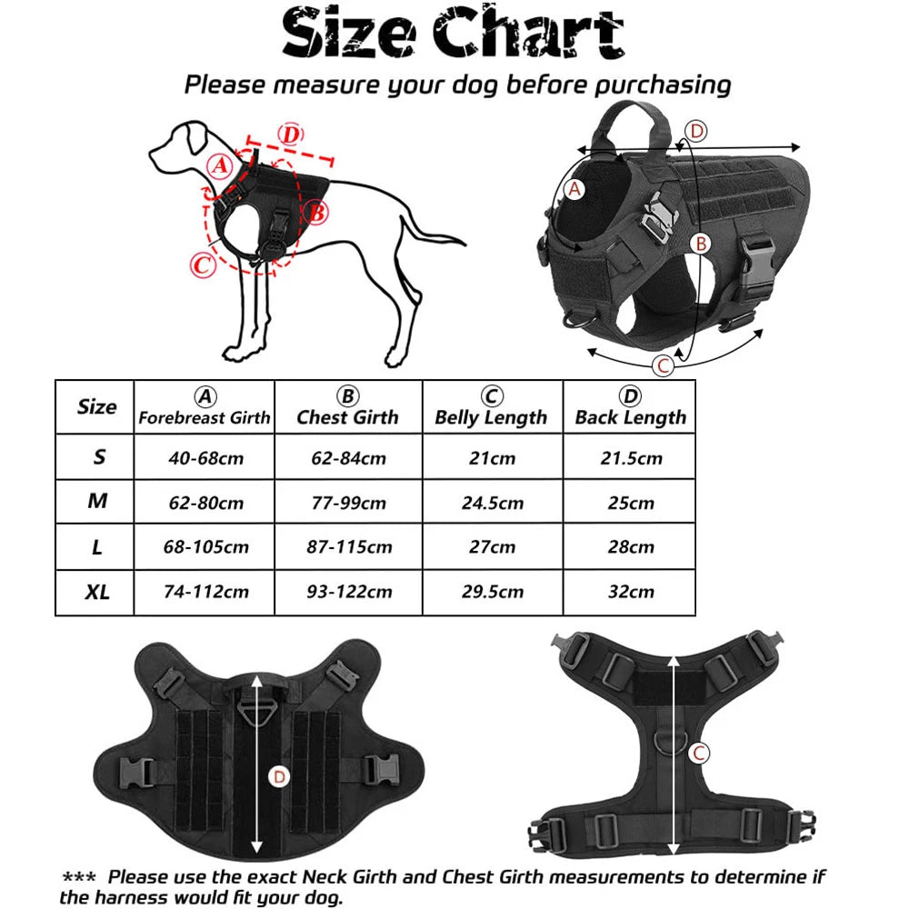 Tactical Dog Harness – Durable Vest with Handle for Comfort and Control | BROKLEN - view 4