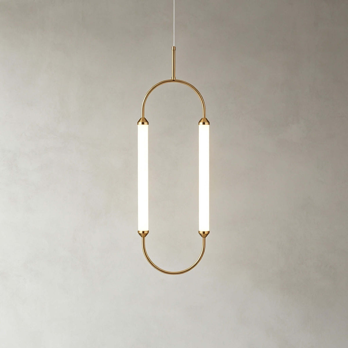 Brushed Gold Oval LED Chandelier – view 15 | BROKLEN
