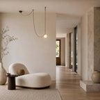 Cascading Glass Globe Chandelier with Leather Straps – view 11 | BROKLEN