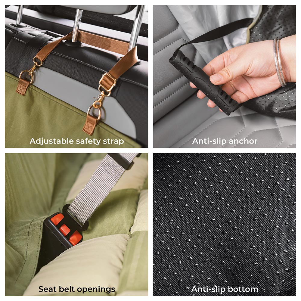 Large Dog Car Seat Bed – Waterproof & Bolstered with Anti-Slip Base | BROKLEN - view 4