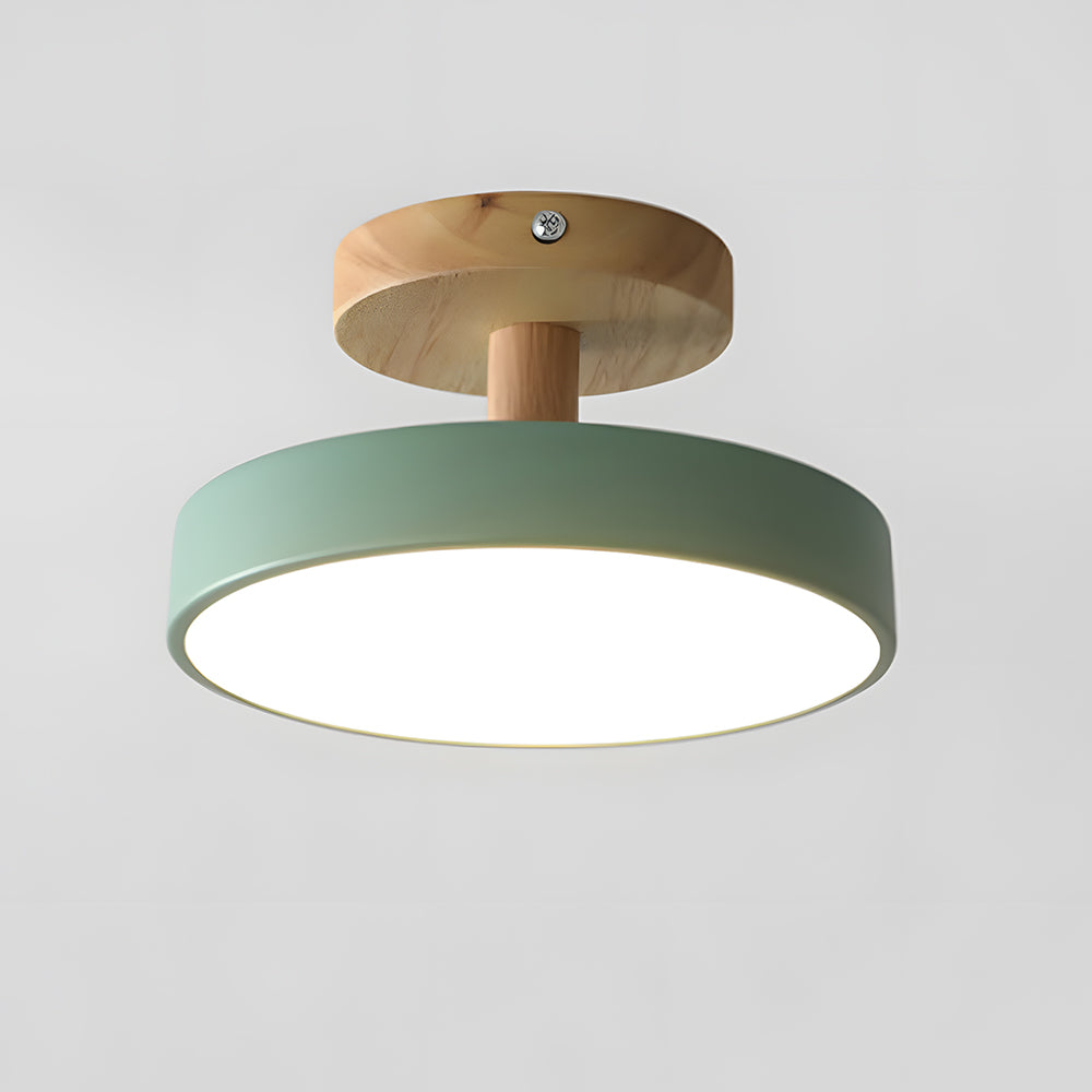 Scandinavian Wood & Metal LED Ceiling Light – view 2 | BROKLEN