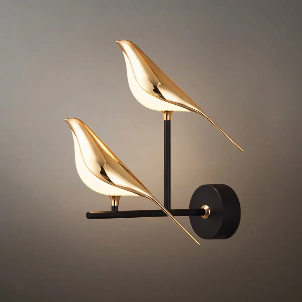 Black & Gold Bird LED Wall Sconce – view 11 | BROKLEN