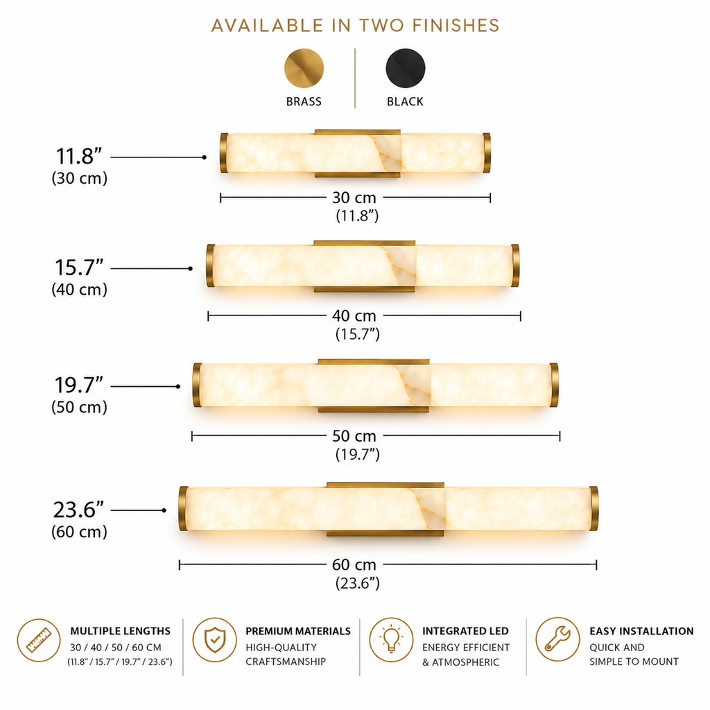 Vertical Alabaster Wall Light – view 13 | BROKLEN
