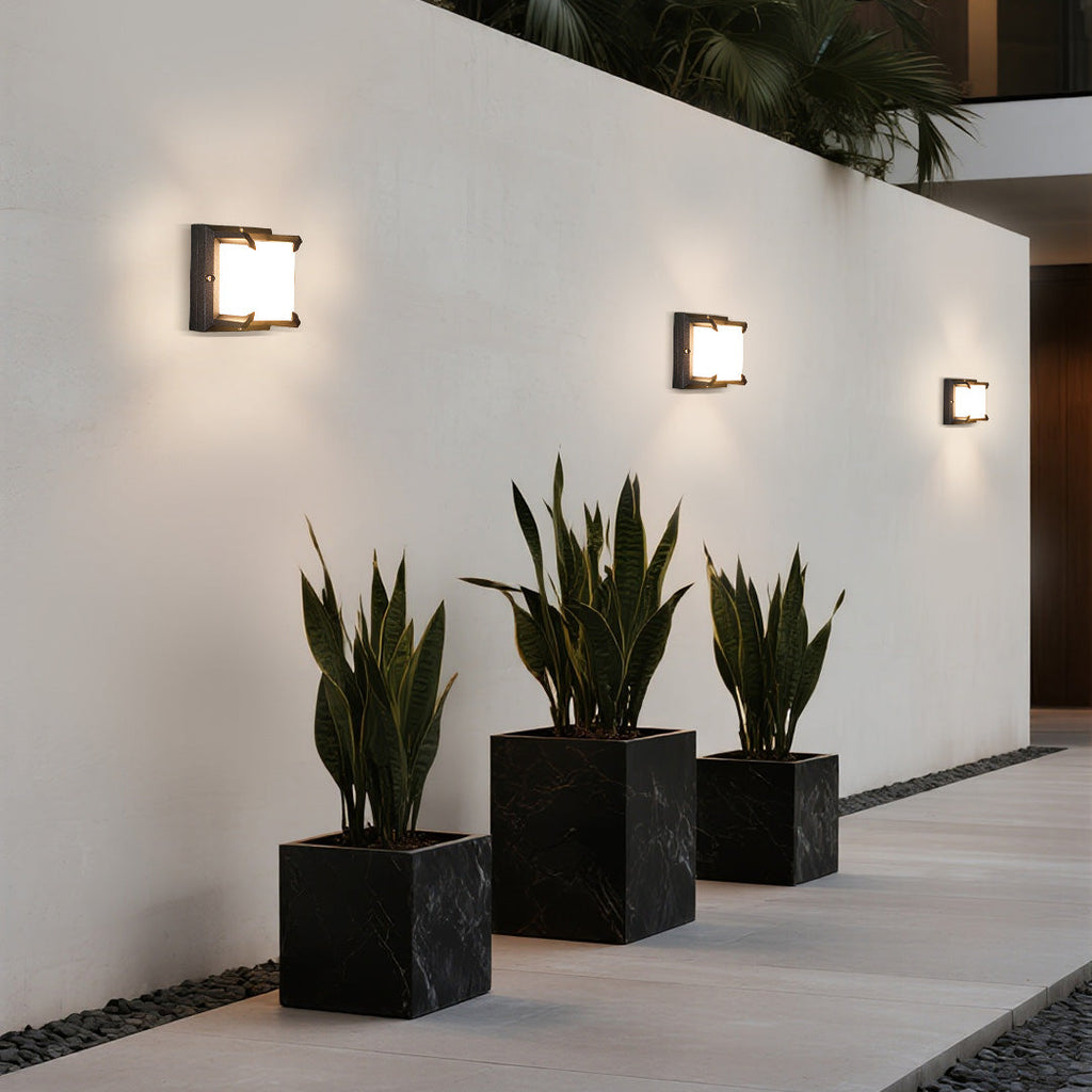 Square Black Waterproof LED Outdoor Wall Light – view 8 | BROKLEN