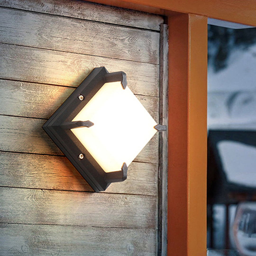 Square Black Waterproof LED Outdoor Wall Light – view 10 | BROKLEN