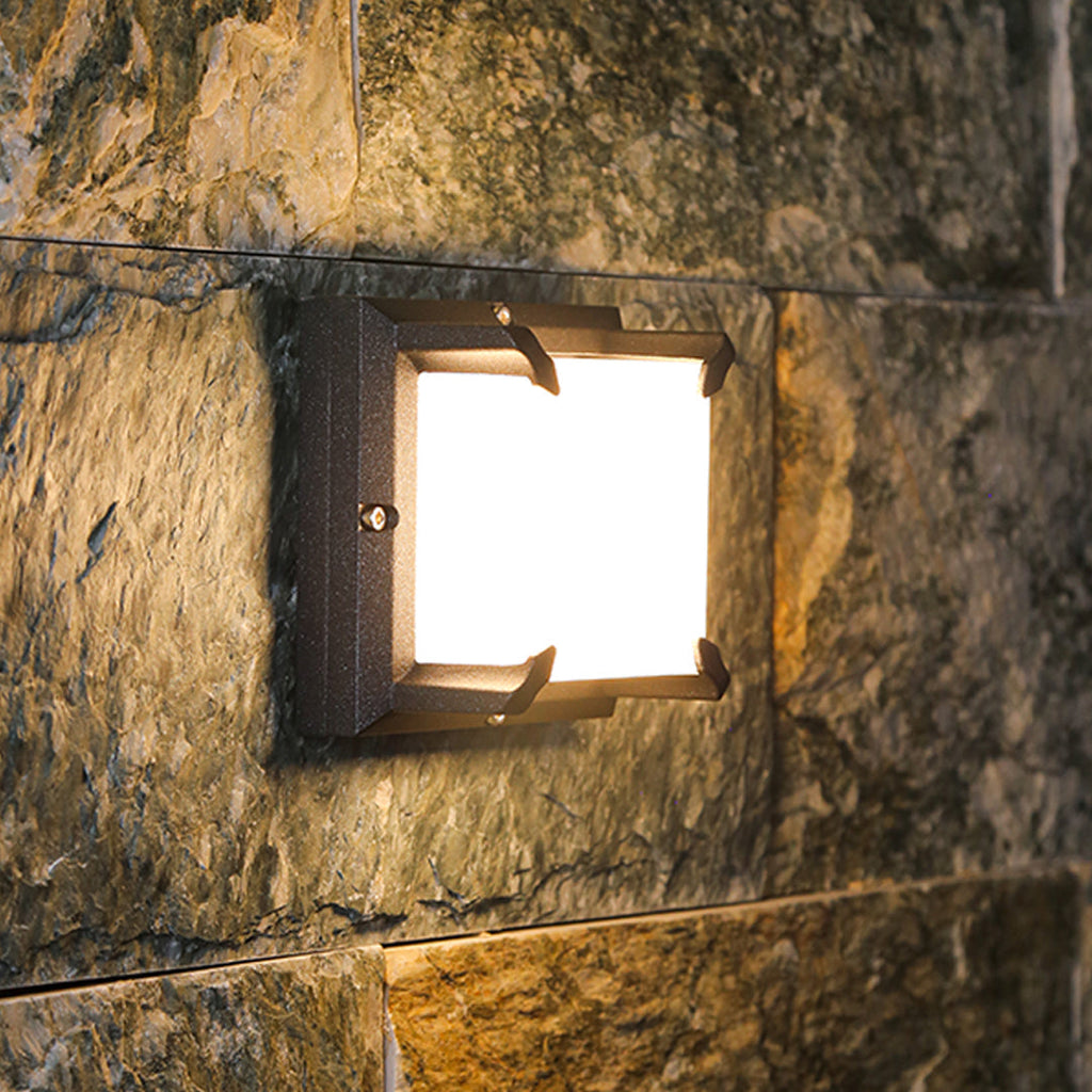 Square Black Waterproof LED Outdoor Wall Light – view 6 | BROKLEN