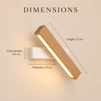 Solid Wood LED Reading Wall Light, Pivoting Head – view 41 | BROKLEN