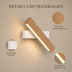 Solid Wood LED Reading Wall Light, Pivoting Head – view 44 | BROKLEN