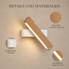 Solid Wood LED Reading Wall Light, Pivoting Head – view 94 | BROKLEN