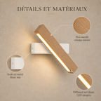 Solid Wood LED Reading Wall Light, Pivoting Head – view 43 | BROKLEN