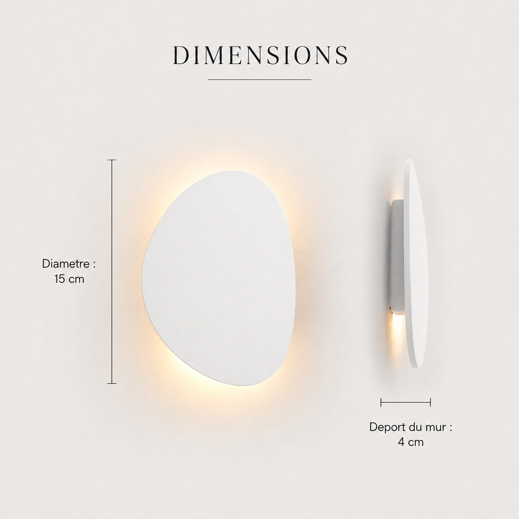 Modern Aluminium LED Disc Wall Light, Indirect Light – view 18 | BROKLEN