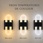 LED Headboard Wall Light, Ribbed Acrylic Loops, Warm Light – view 16 | BROKLEN