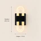 LED Headboard Wall Light, Ribbed Acrylic Loops, Warm Light – view 17 | BROKLEN